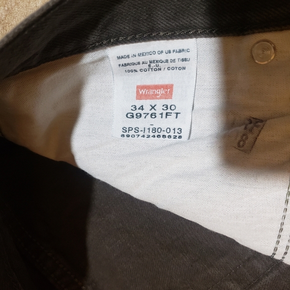 Wrangler Dark Green Straight Leg Jeans W34/L30 - Picture 4 of 7